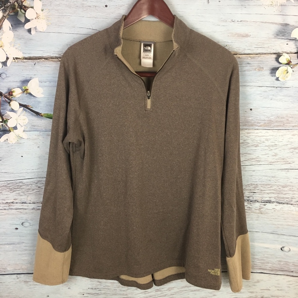 North Face Vapor Wick Pullover Brown With Tan